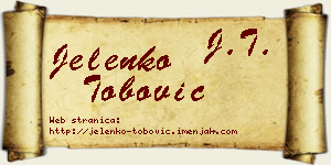 Jelenko Tobović vizit kartica